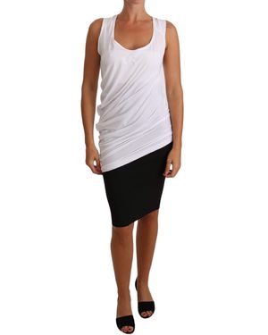 Roberto Cavalli Elegant Tie Back Tank Top Tee - Black