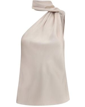 Tom Ford One Shoulder Silk Top - Natural