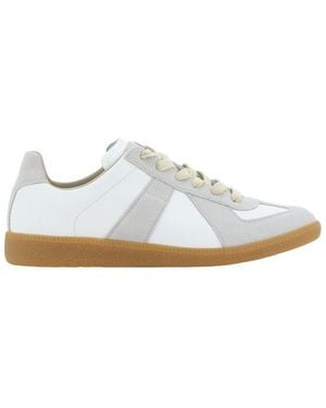 Maison Margiela White Calf Leather Bos Taurus Low Top Trainers