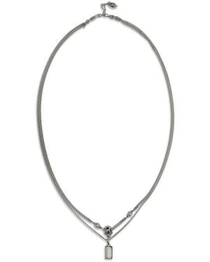 McQueen Silver Brass Necklace - Metallic