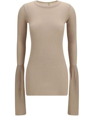 Rick Owens Beige Viscose Shirt - Natural
