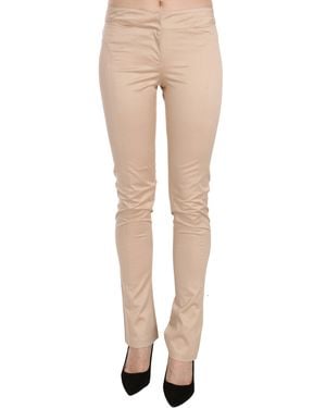 Just Cavalli Low Waist Skinny Formal Pants Pants - White