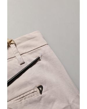 Dondup Beige Low Waist Tapered Cropped Pants Pants - Natural