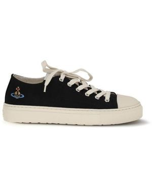 Vivienne Westwood Black Fabric Low Top Trainers