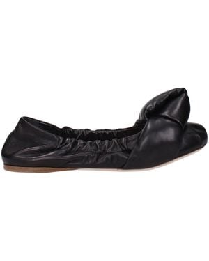Miu Miu Black Leather Ballet Flats