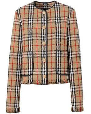 Burberry Vintage Check Motif Jacket - Multicolor