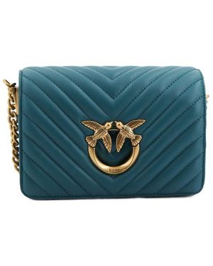Pinko Calfskin Crossbody Bag - Blue