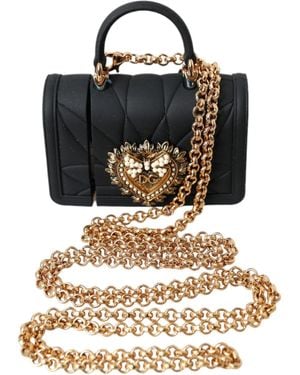 Dolce & Gabbana Case Black Silicone Devotion Heart Cover Hand Bag Airpod