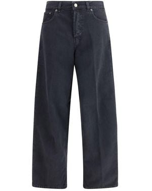 Haikure Black Cotton Straight - Blue