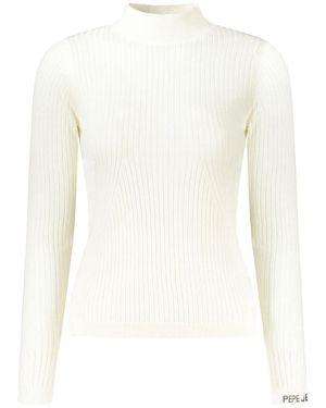 Pepe Jeans White Cotton Sweater