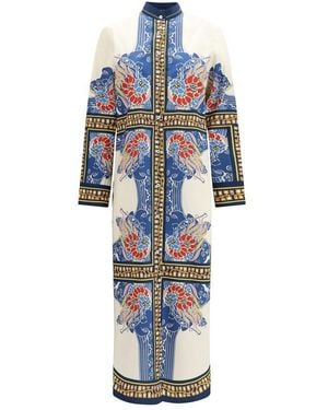 La DoubleJ Multicolor Cotton Casual Dress - Blue