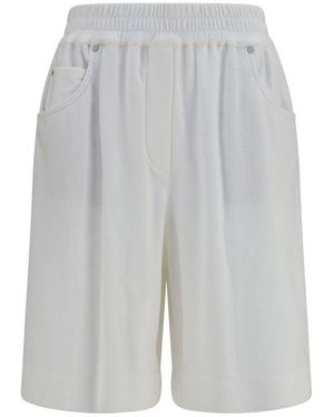 Brunello Cucinelli White Cotton Clothing - Grey