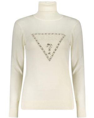 Guess Bianco Viscosa Donna Maglia - Natural
