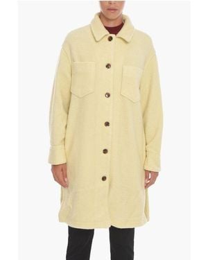 Samsøe & Samsøe Boiled Wool Blend Diora Coat - Natural