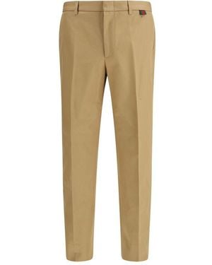 Gucci Straight Trousers - Natural