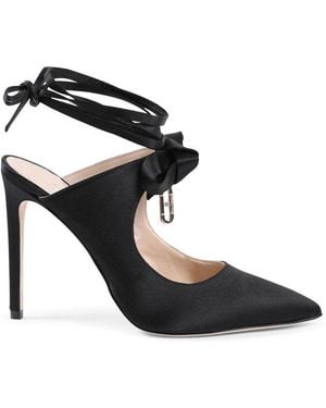 Dee Ocleppo Black Satin Mules