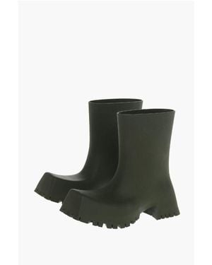 Balenciaga Squared Design Trooper Rubber Booties - Green