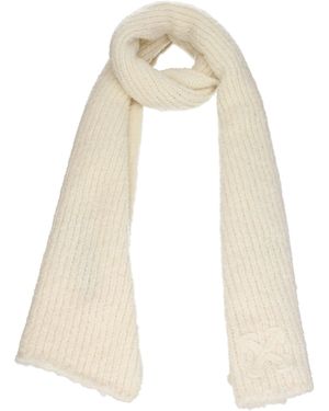 Off-White c/o Virgil Abloh Beige Wool Scarves - White