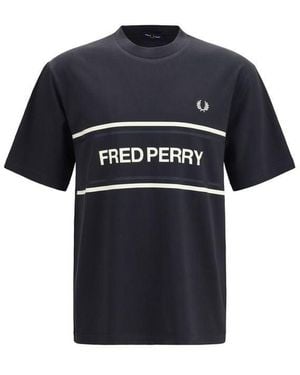 Fred Perry Grey Cotton Sportswear - Blue