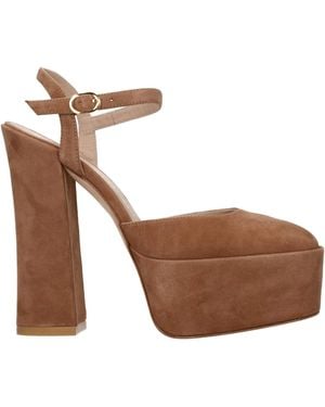 Stuart Weitzman Beige Leather Sandal - Brown