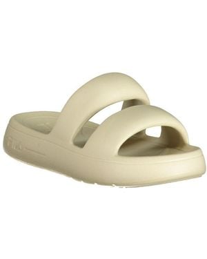 Fila Beige Polyurethane 's Slipper - Metallic