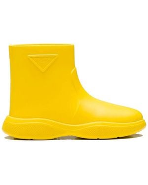 Prada Yellow Rubber Booties