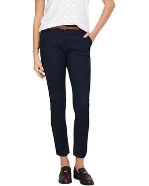 Jacqueline De Yong Blue Cotton Chino Pants