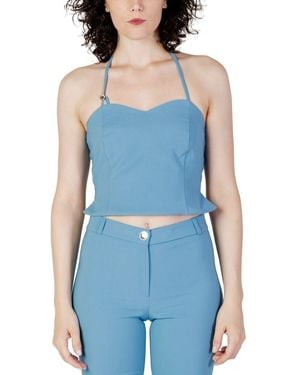 Rinascimento Turquoise Polyester Tops & T - Blue
