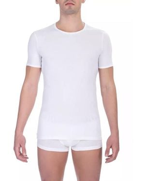 Bikkembergs Elegant Crew Neck Cotton Tee - White