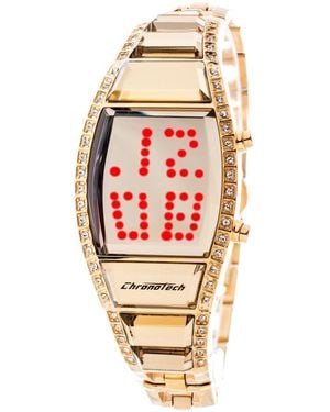 Chronotech Gold Steel Watch - Metallic
