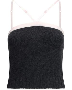 Prada Virgin Wool Crop Top - Black