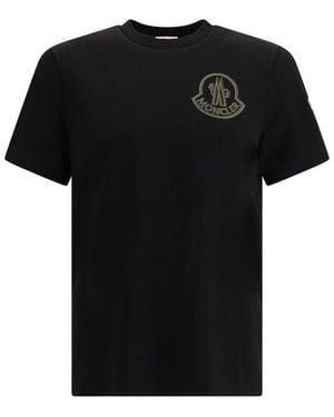 Moncler T-shirt With Logo - M - Black