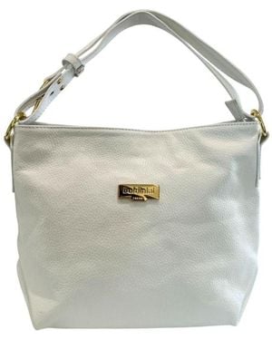 Baldinini White Cowhide Clutch Bag - Grey