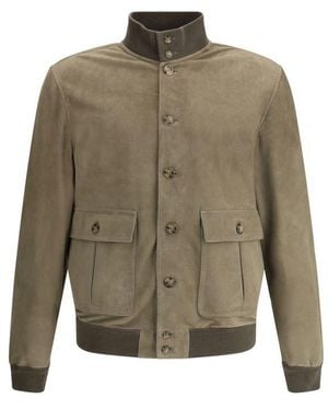 Valstar Suede Leather Jacket - Green