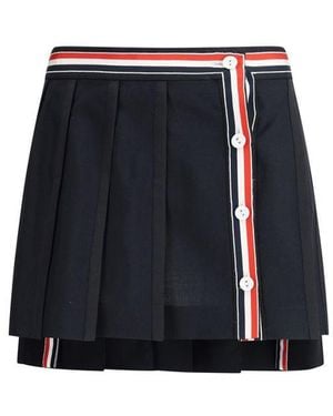 Thom Browne Thom E Wool Mini Skirt - Blue