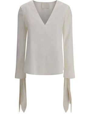 Givenchy Bow Cuffs Blouse - Grey