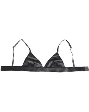 Dolce & Gabbana Dolce & Gabbana Silk Satin Triangle Soft Cup Bra - Black