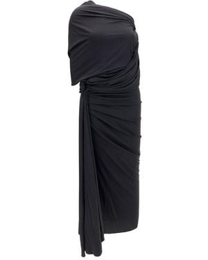 Balenciaga Draped Asymmetric Dress - Black