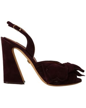Dolce & Gabbana Elegant Suede Heels Sandals - Black