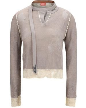 DIESEL Cotton Sweatshirt - Grey