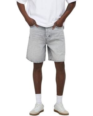 Only & Sons Cotton Bermuda Shorts - Gray