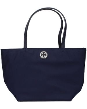 Tory Burch Blue Nylon Handbag
