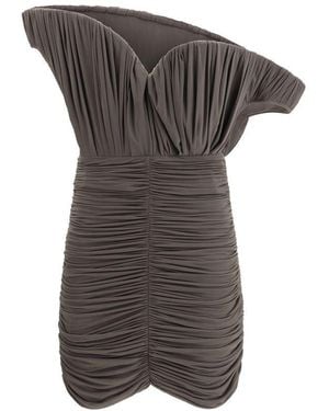 Magda Butrym Brown Copper Casual Dress - Grey