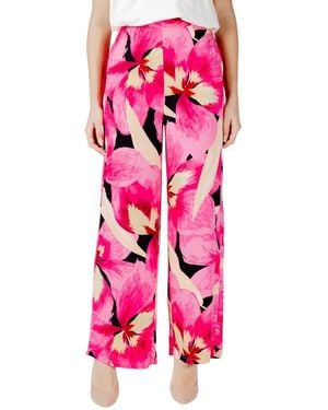ONLY Pink Viscose Casual Pants