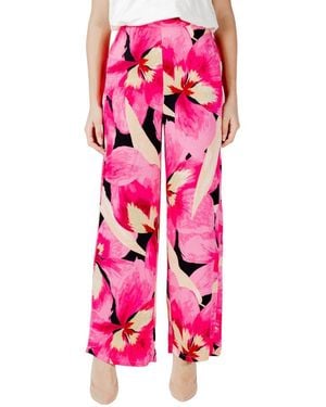 ONLY Pink Viscose Casual Trousers