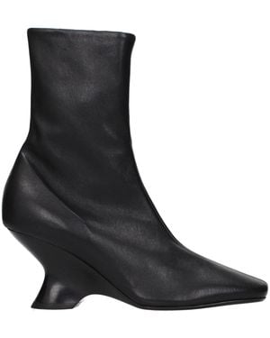 Dries Van Noten Leather Ankle Boots - Black