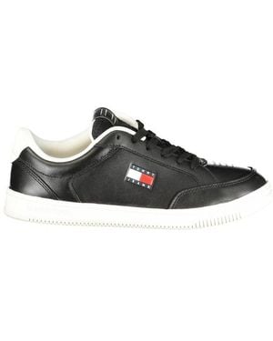 Tommy Hilfiger Black Polyurethane Men Trainer