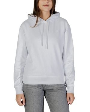 Calvin Klein White Cotton Hoodie - Grey