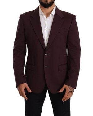 Dolce & Gabbana Purple Cotton Blazer - Multicolour