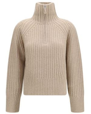 Allude Beige Cashmere Sweater - Natural